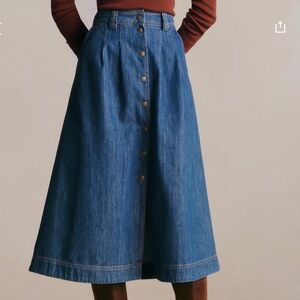 Sezane Clarine Skirt Denim - Size 14